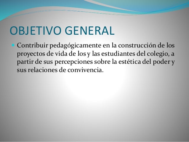 ESTRUCTURA GENERAL DEL PROYECTO EL PODER DE LA ESTÉTICA