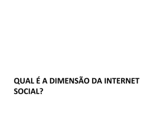 QUAL É A DIMENSÃO DA INTERNET SOCIAL? 