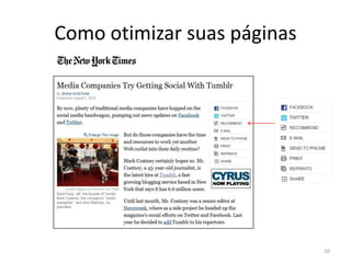 Como otimizar suas páginas10