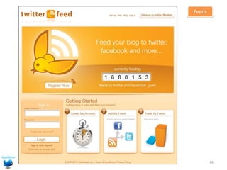 OtimizaçãoCompartilhamentoFacebook:Integra as contas e exibe os tweets numa página do Facebook45