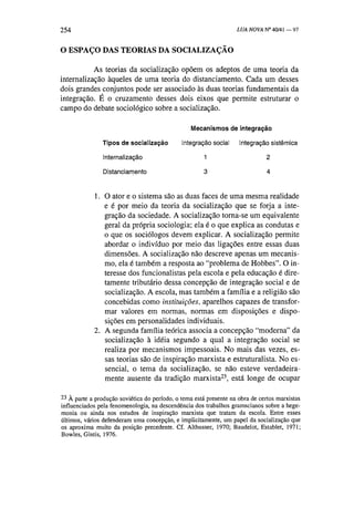 Socialização e formação escolar   dubet