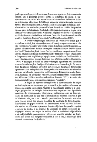 Socialização e formação escolar   dubet