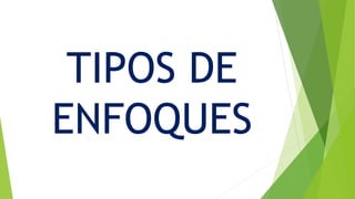 TIPOS DE 
ENFOQUES 
 