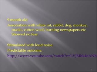  Fourth is Empiricism. This states that
psychology should involve the study of
observable (overt) behavior and not
introspection or self analysis.
 [No more psychoanalysis]
11
 