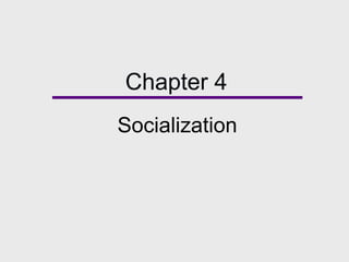 Chapter 4
Socialization

 