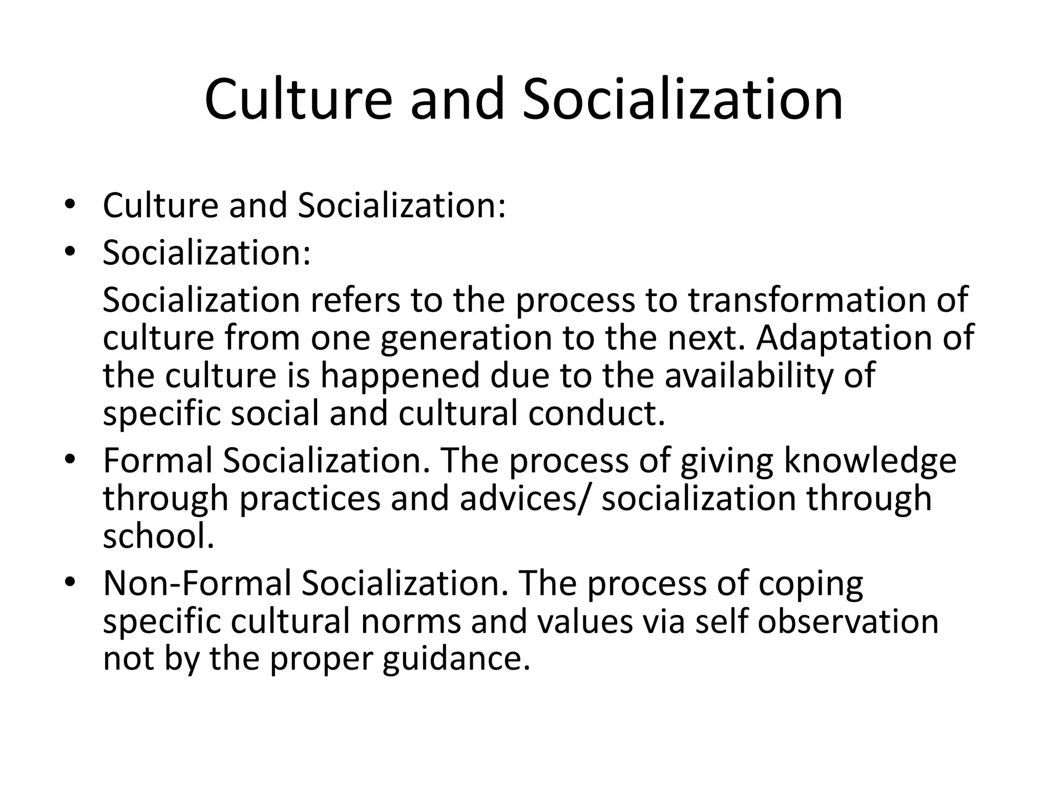 Socialization And Culture ppt