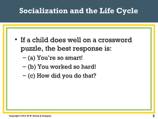 Vermette - PP - Chapter 4 - Socialization and the life cycle | PPT