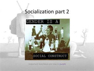Socialization part 2




 Important text/ideas are now in purple
 