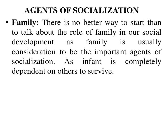 agents of socialisation definition