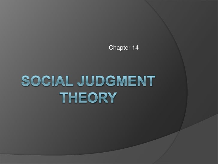 Social Judgment Theory