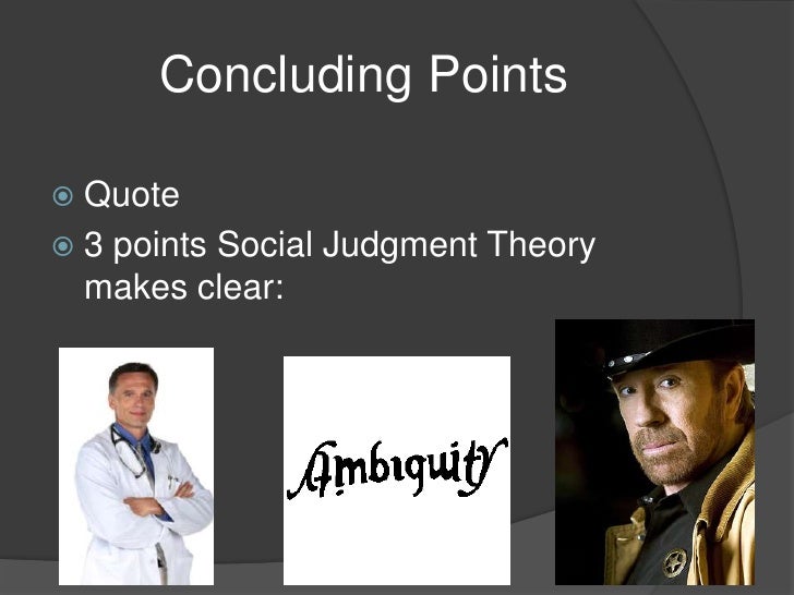 Social Judgment Theory