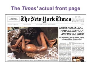 The Times’ actual front page
 