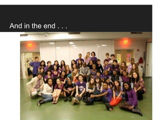 And in the end . . .
 