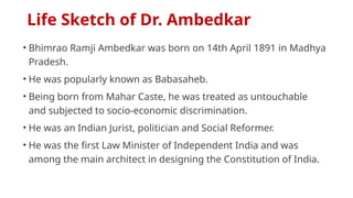 Social Justice and dignity with special reference to Dr. B.R. Ambedkar ...