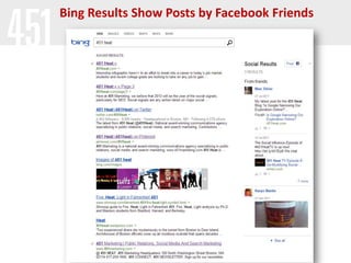 Bing Results Show Posts by Facebook Friends
 