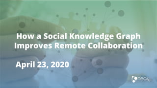 How a Social Knowledge Graph
Improves Remote Collaboration
April 23, 2020
 