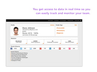 You get access to data in real time so you
can easily track and monitor your team.
#FestivalABC
#Philadelphia
#Nightclub
 