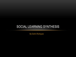 SOCIAL LEARNING SYNTHESIS
       By Cedric Rodriguez
 