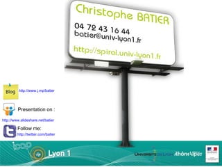http://www.slideshare.net/batier Presentation on : http://twitter.com/batier Follow me:  http://www.j.mp/batier 