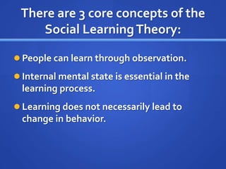 Social learning theory online bandura ppt