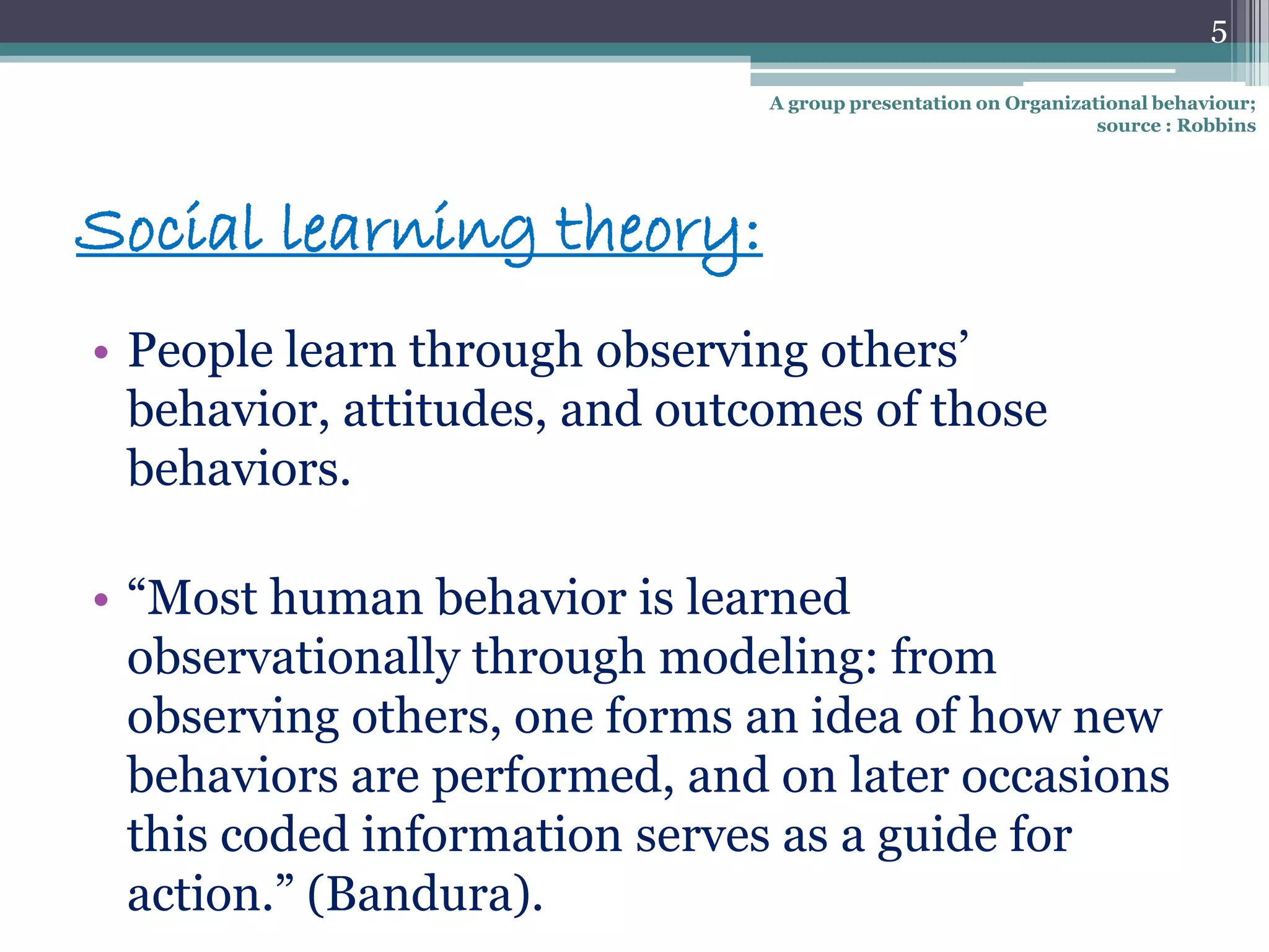 Social learning theory | PPTX