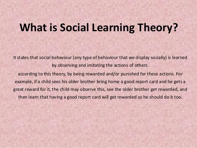 problems with social learning theory