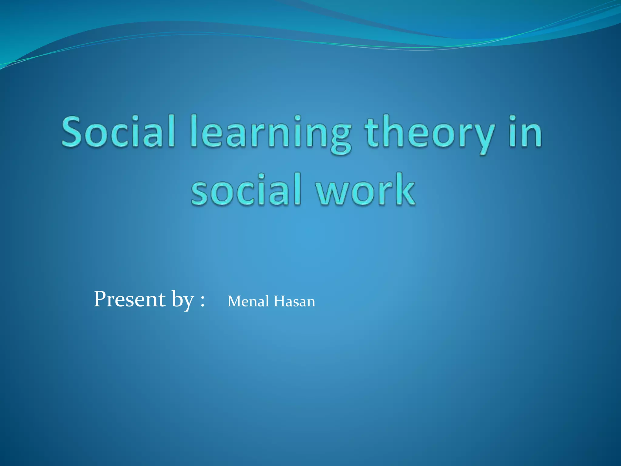 Social learning theory PPT
