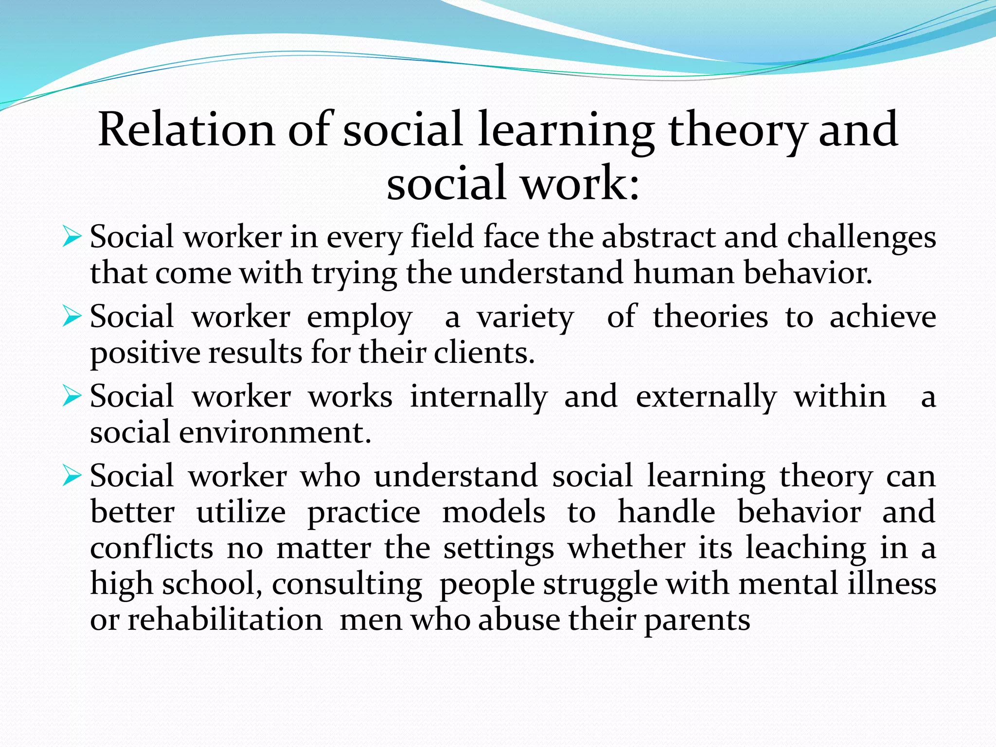Social learning theory | PPTX