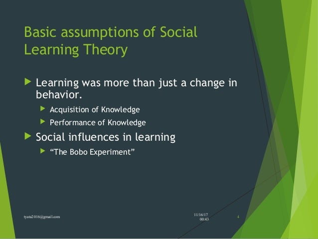 Social Learning Is More Than Just >> Social Learning Theory Albert Bandura Social Learning Is More Than Just >> Social Learning Theory Albert Bandura