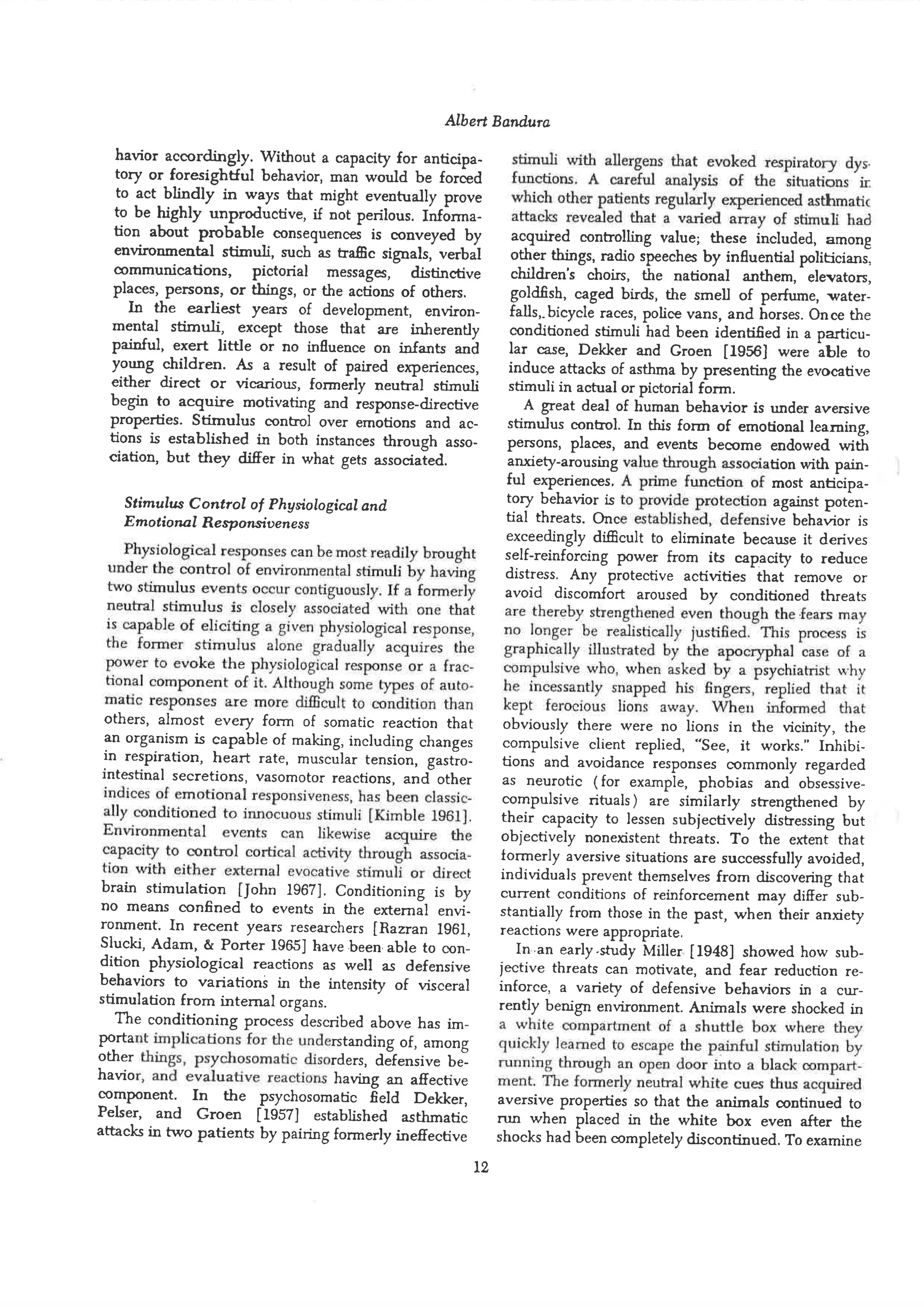 Social learning theory by albert bandura