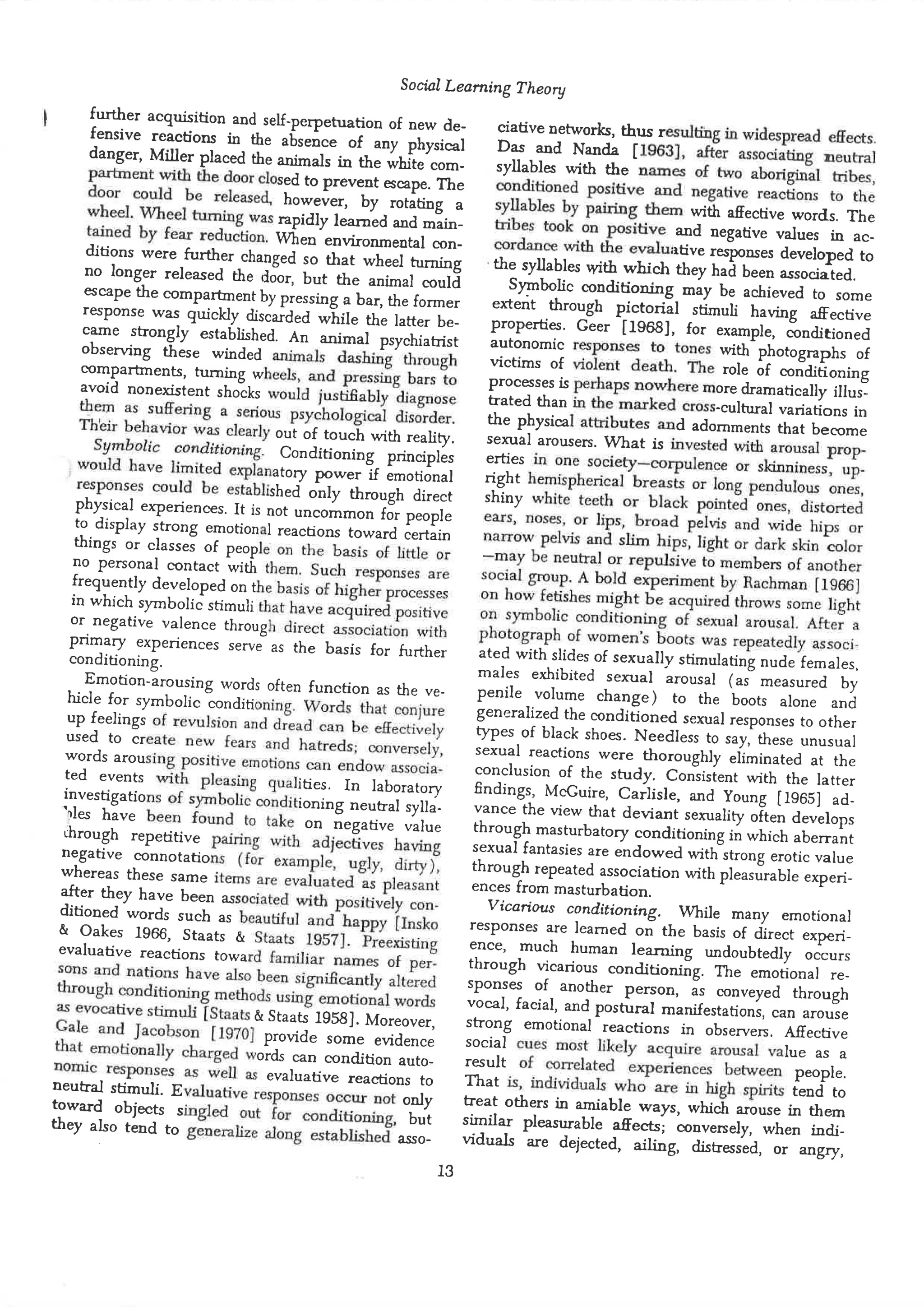 Social learning theory by albert bandura