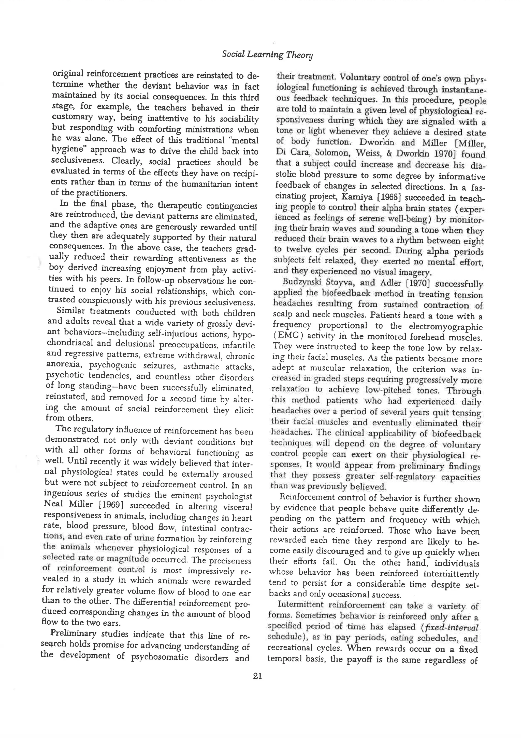 Social learning theory by albert bandura