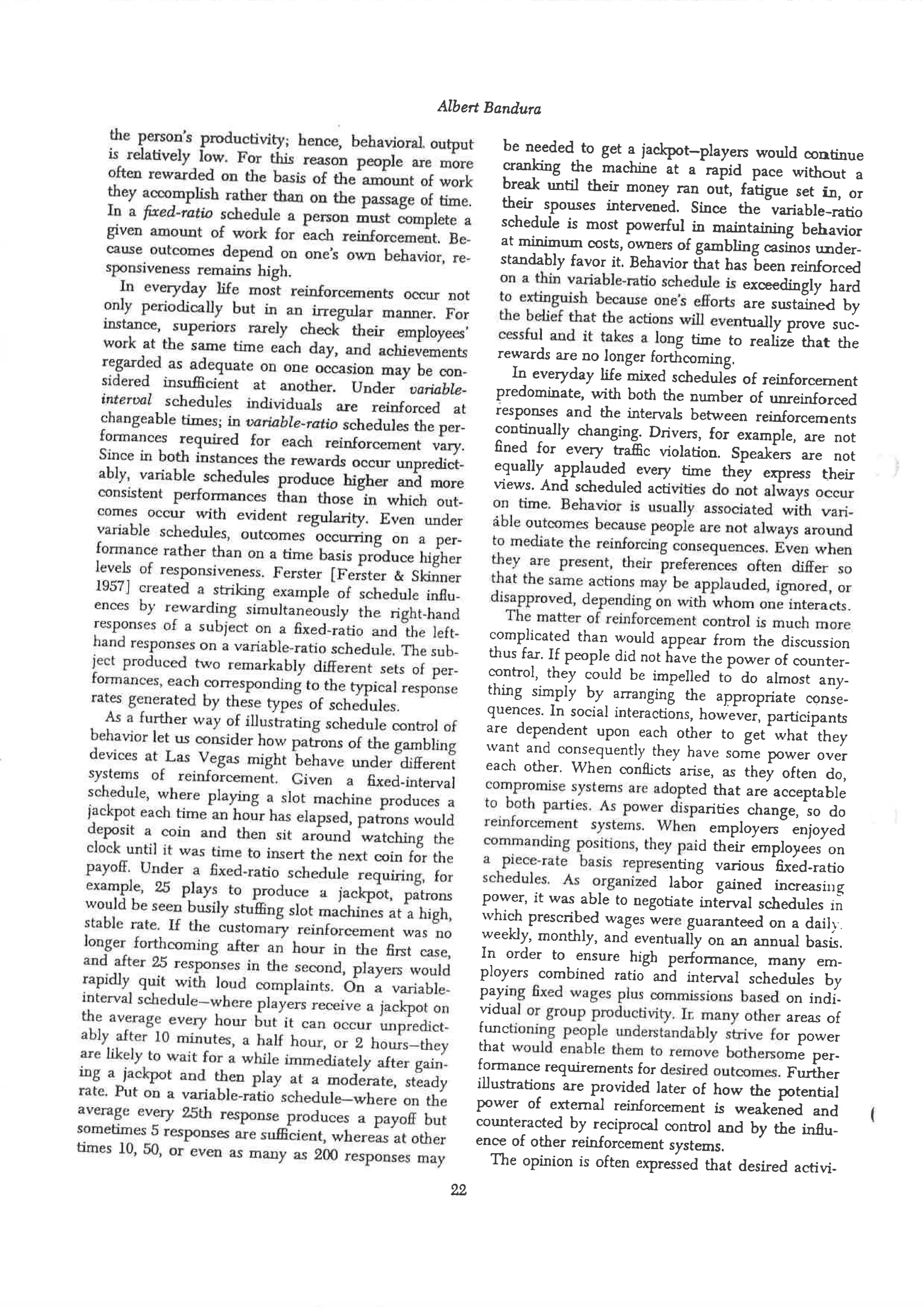 Social learning theory by albert bandura