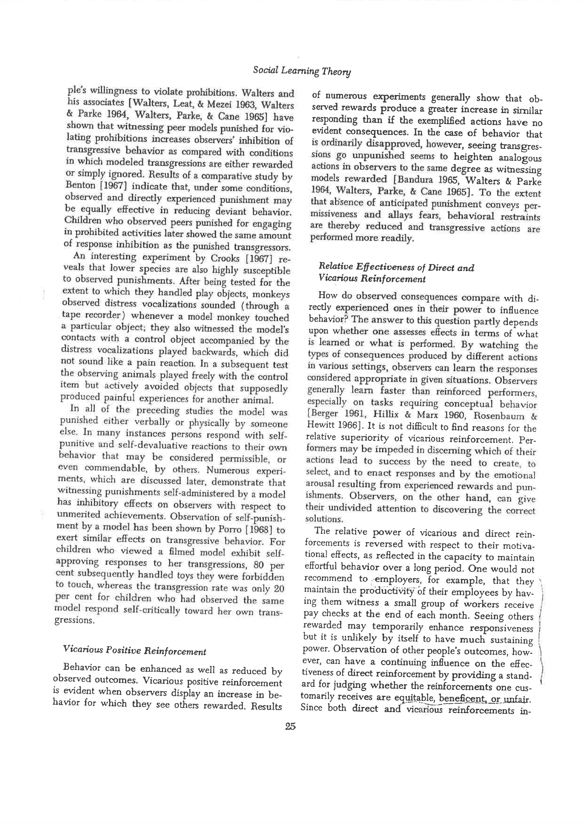 Social learning theory by albert bandura