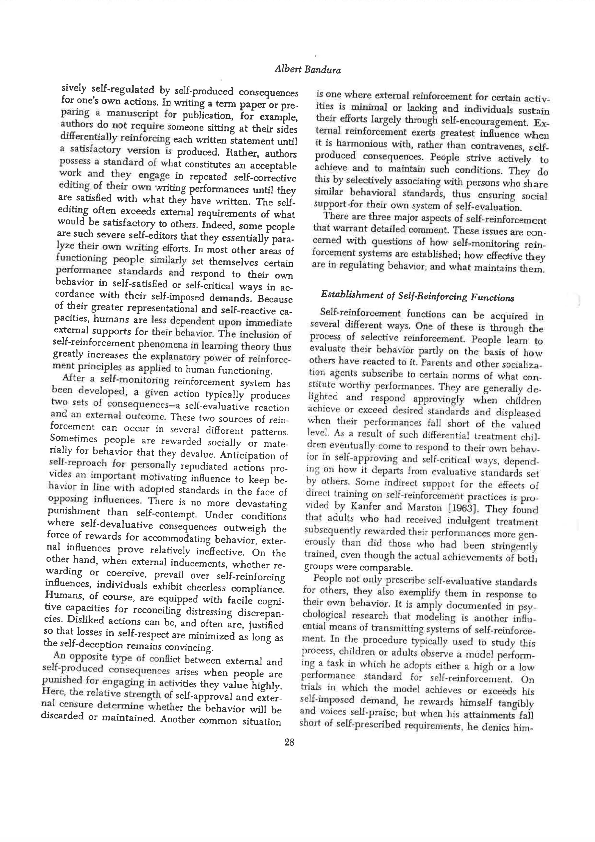 Social learning theory by albert bandura