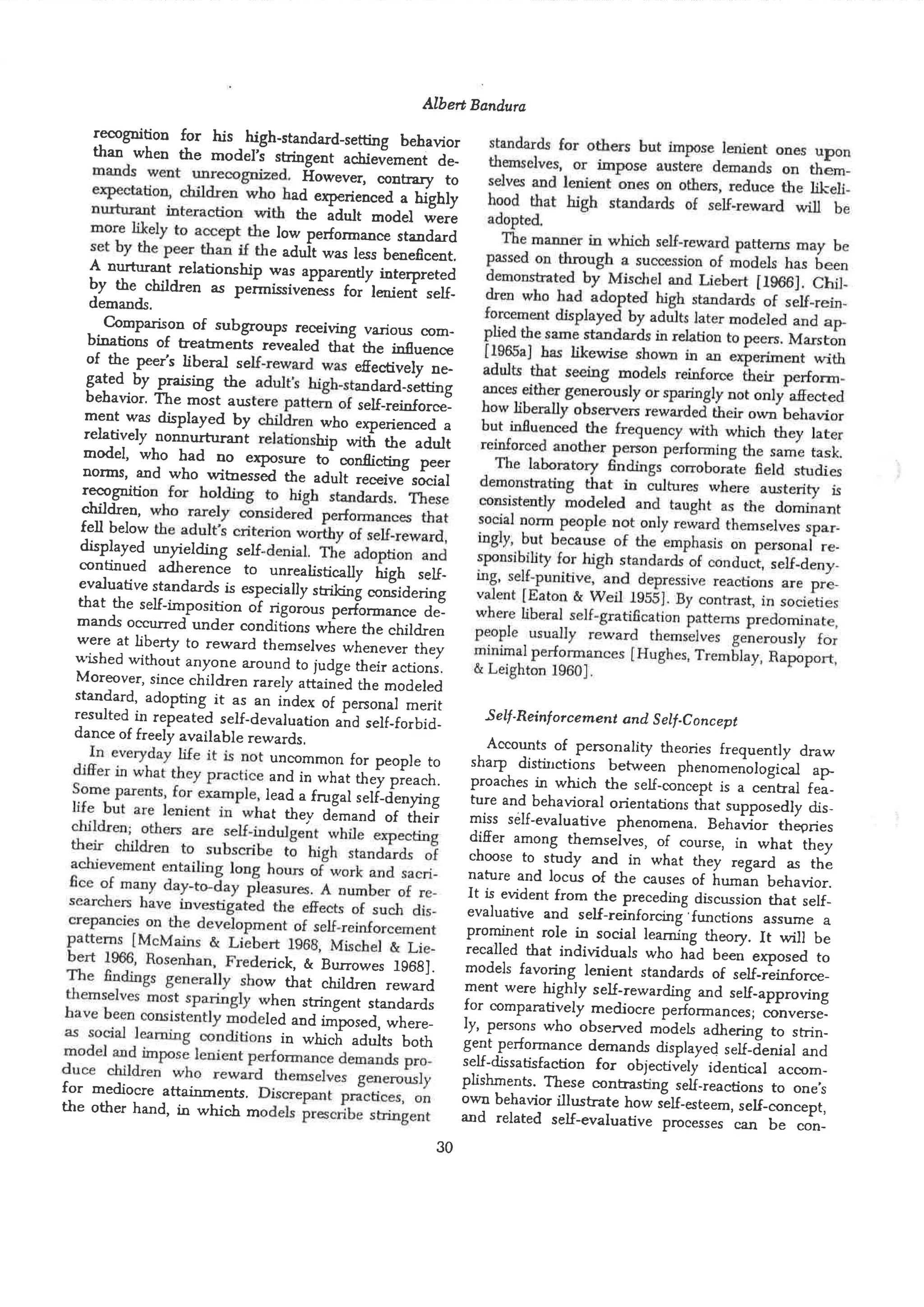 Social learning theory by albert bandura