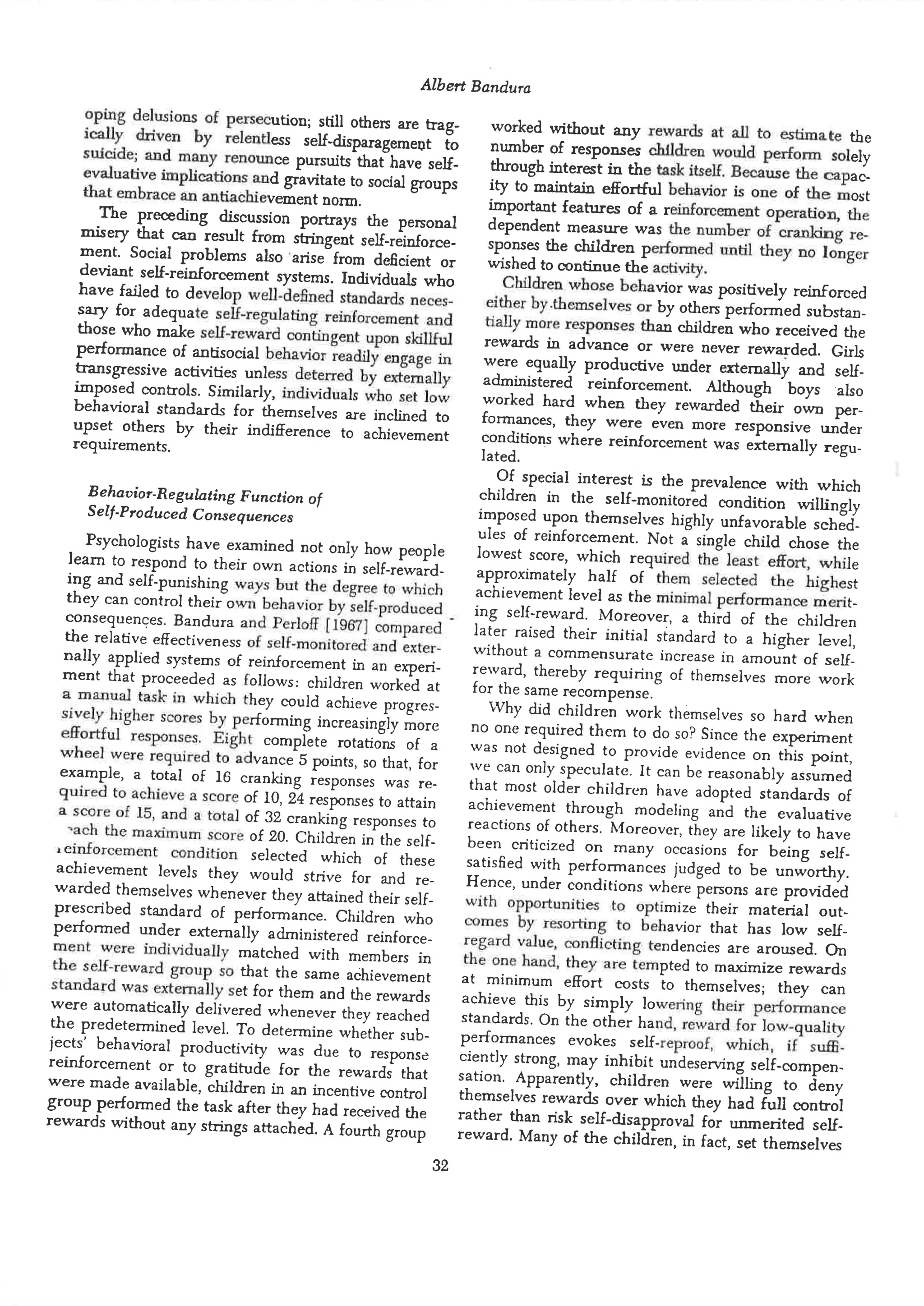 Social learning theory by albert bandura