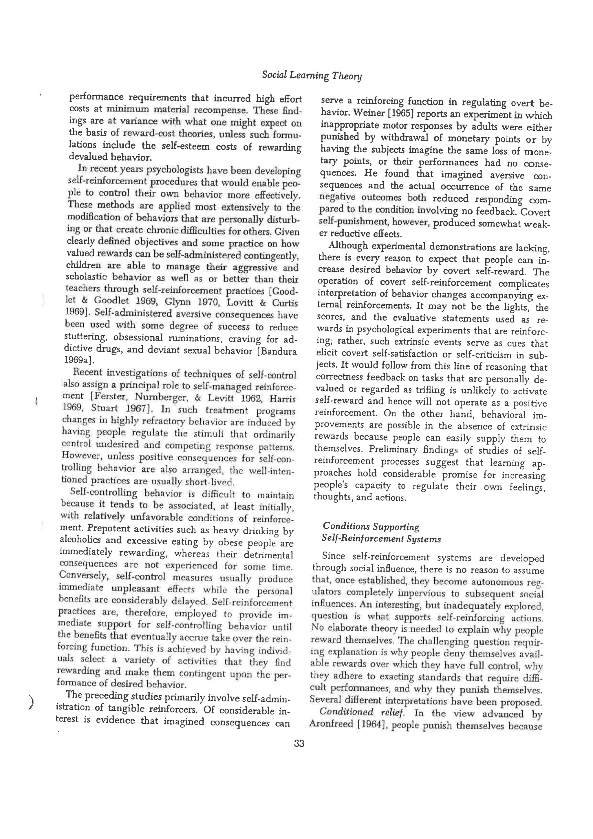 Social learning theory by albert bandura