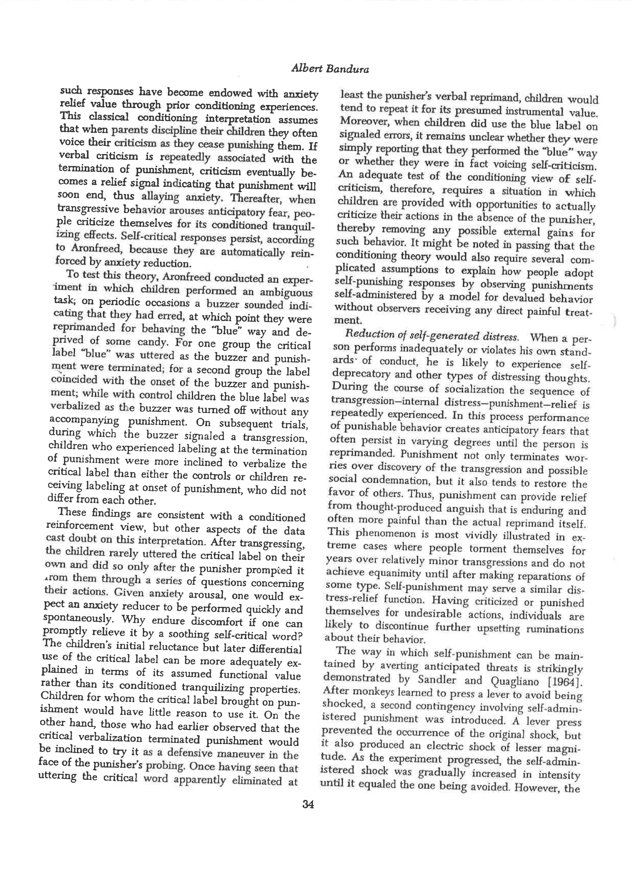 Social learning theory by albert bandura