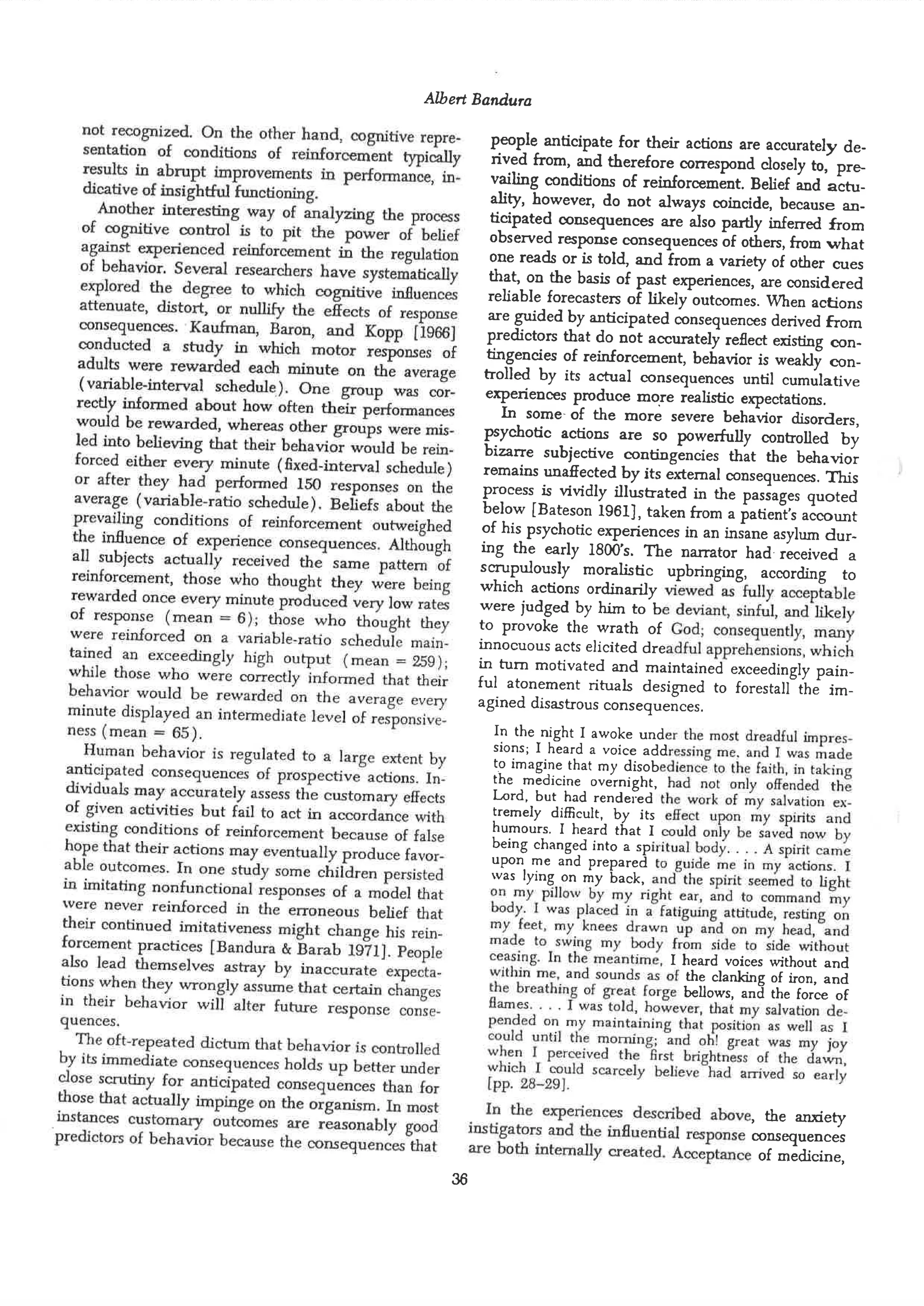 Social learning theory by albert bandura