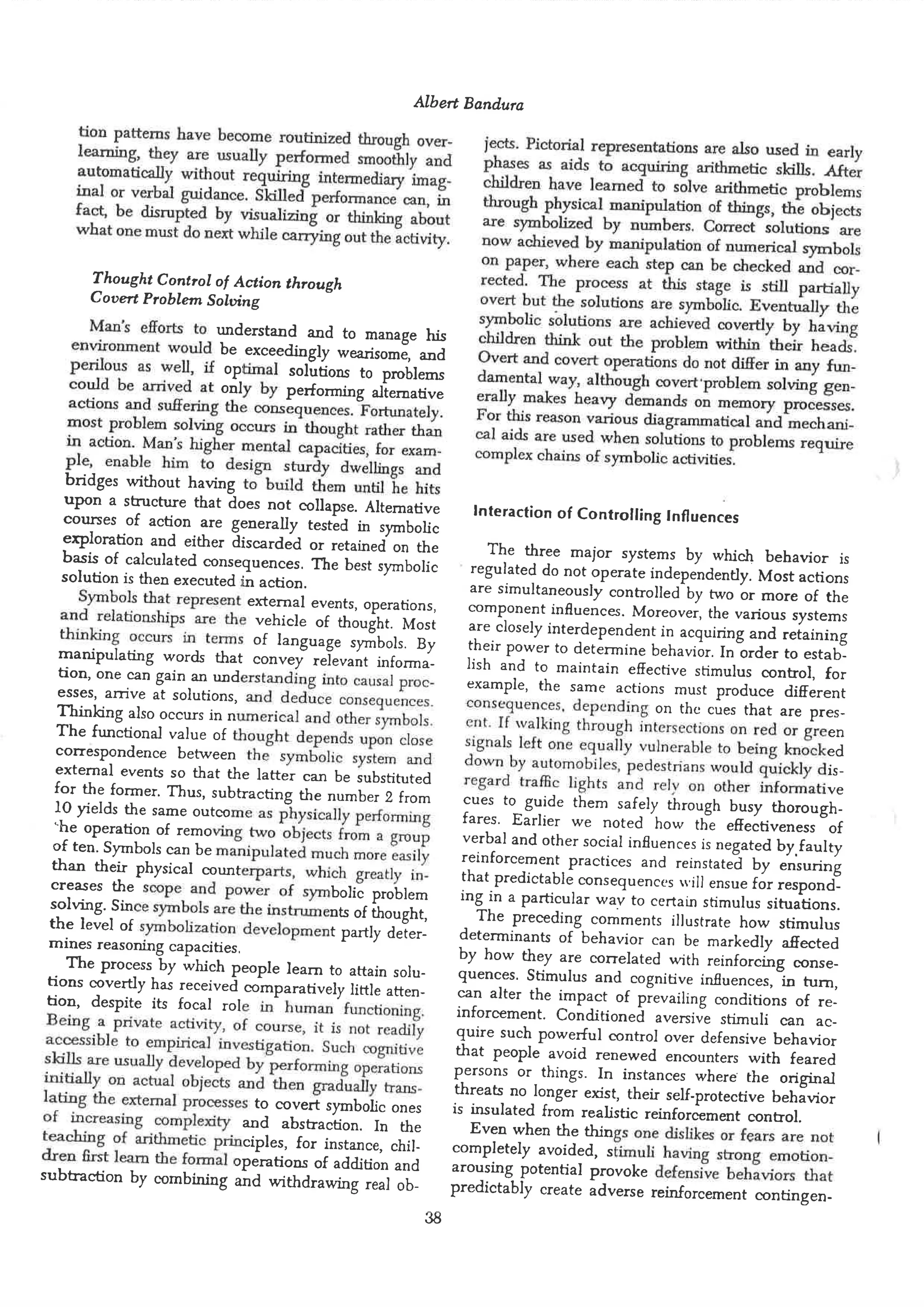 Social learning theory by albert bandura