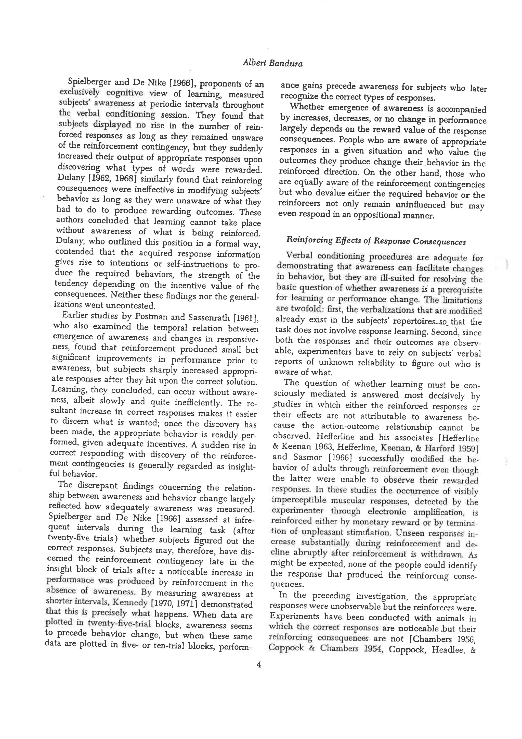 Social learning theory by albert bandura