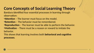Integrating Social Learning Theory with Cognitive and Constructivist ...