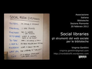 Social libraries 2012