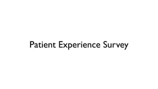 Patient Experience Survey
 