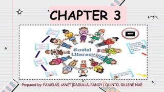 CHAPTER 3
Prepared by: PAJUELAS, JANET |DADULLA, RANDY | QUINTO, GILLENE MAE
 