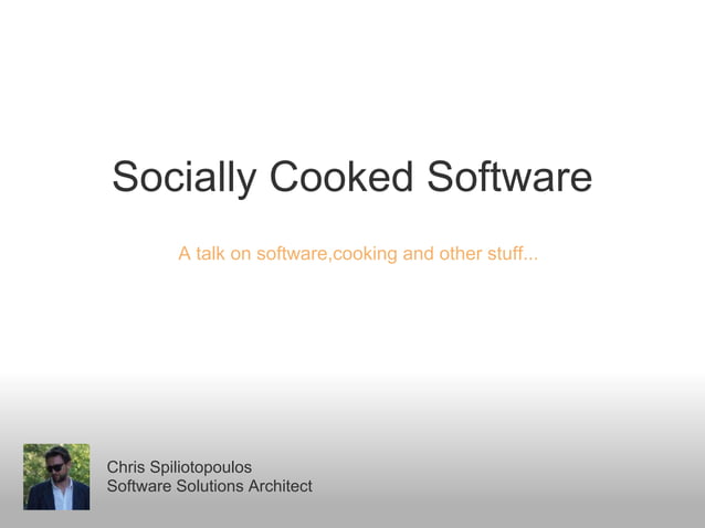 Socially Cooked Software Ppt