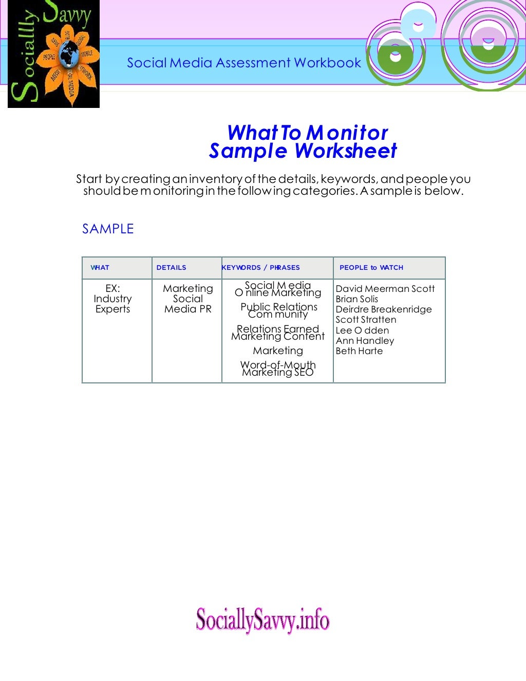 Socially savvy marketing social workbook