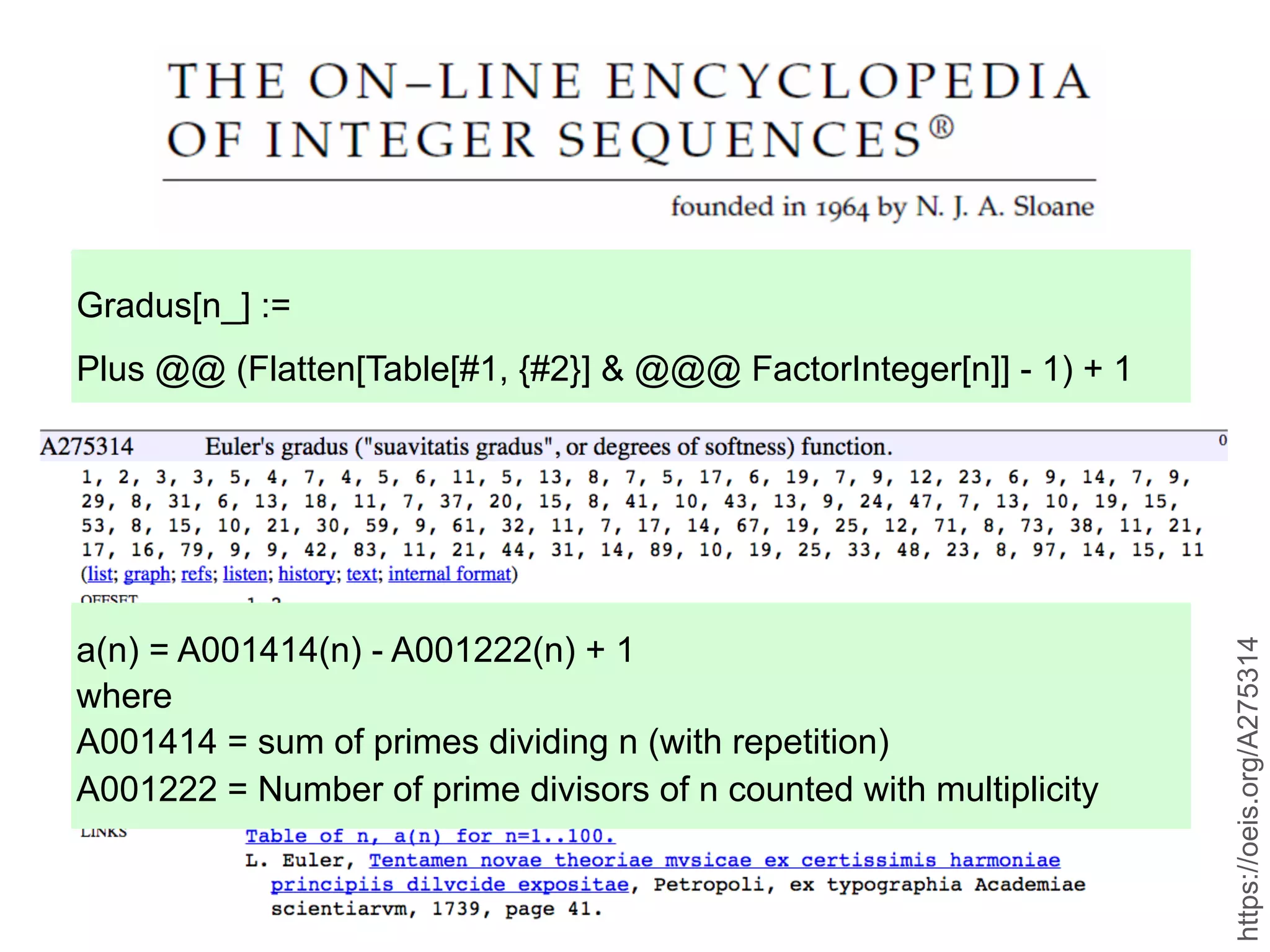 Gradus[n_] :=
Plus @@ (Flatten[Table[#1, {#2}] & @@@ FactorInteger[n]] - 1) + 1
a(n) = A001414(n) - A001222(n) + 1
where
A001414 = sum of primes dividing n (with repetition)
A001222 = Number of prime divisors of n counted with multiplicity
https://oeis.org/A275314
 