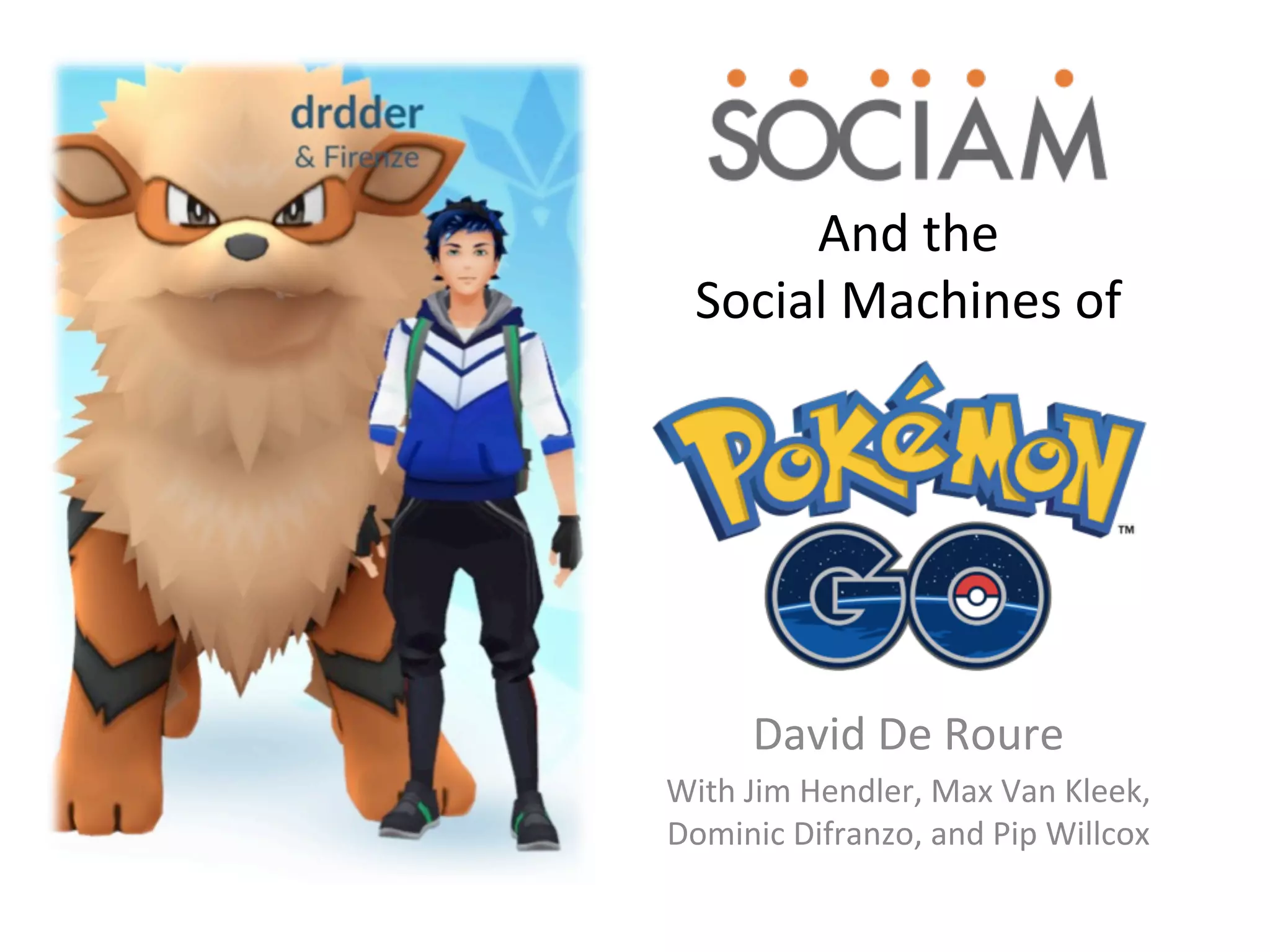 And	the	
Social	Machines	of	
David	De	Roure	
With	Jim	Hendler,	Max	Van	Kleek,	
Dominic	Difranzo,	and	Pip	Willcox	
 